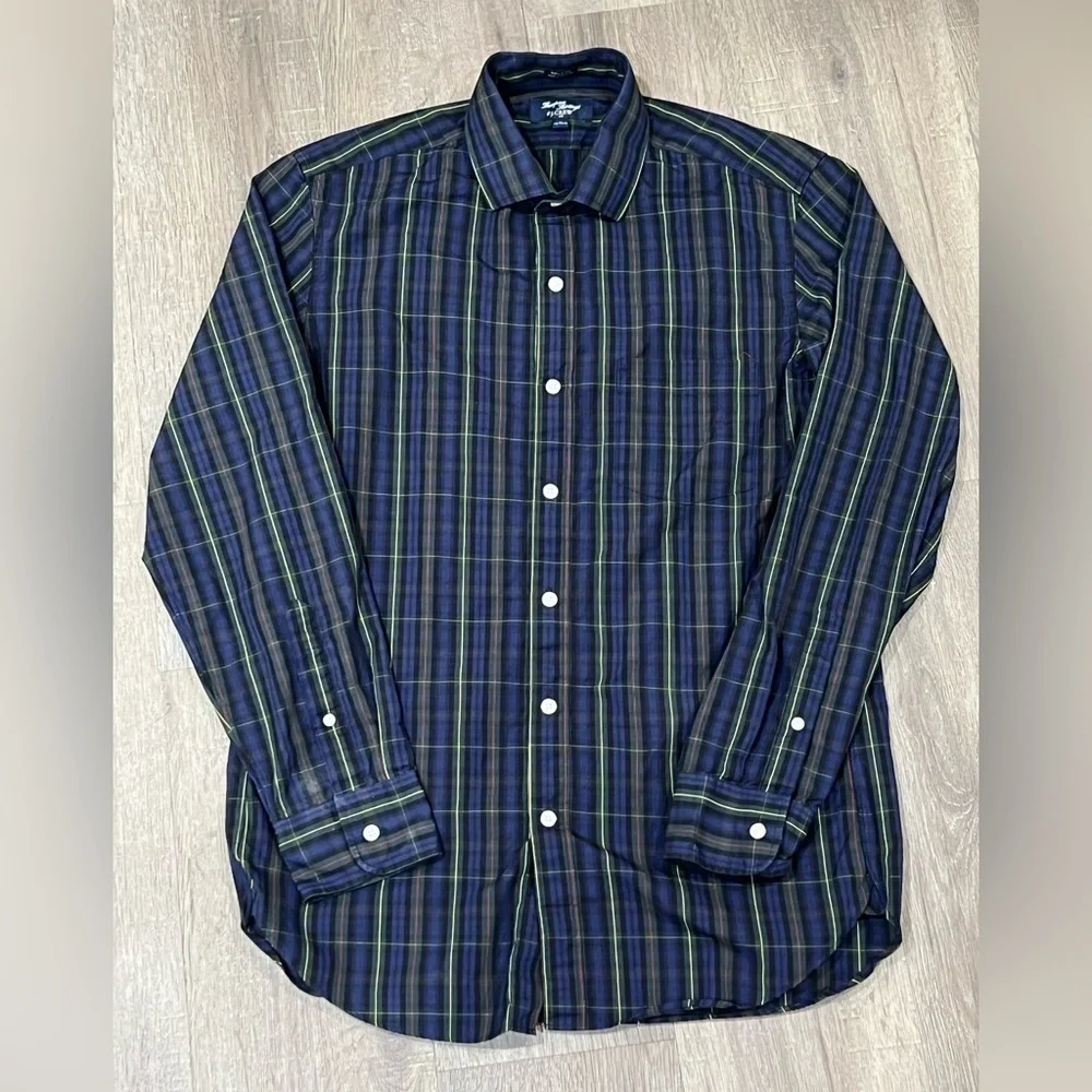 J. Crew Medium 15-15.5 Thompson Tartan Plaid Holiday Christmas Button Down Shirt